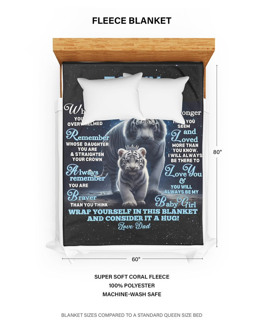 Special Gift For Your Daughter Blanket - From Dad (SKU-CHAU-B04)