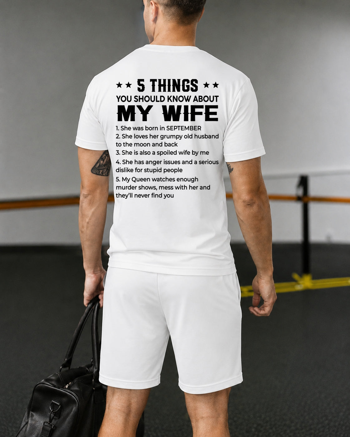 SEPTEMBER - 5 THING YOU SHOULD KNOW ABOUT MY WIFE - Waffle casual suit I GIFT FOR HUSBAND FROM WIFE - A09-739 I TRNN09 (SKU2607-141-09)