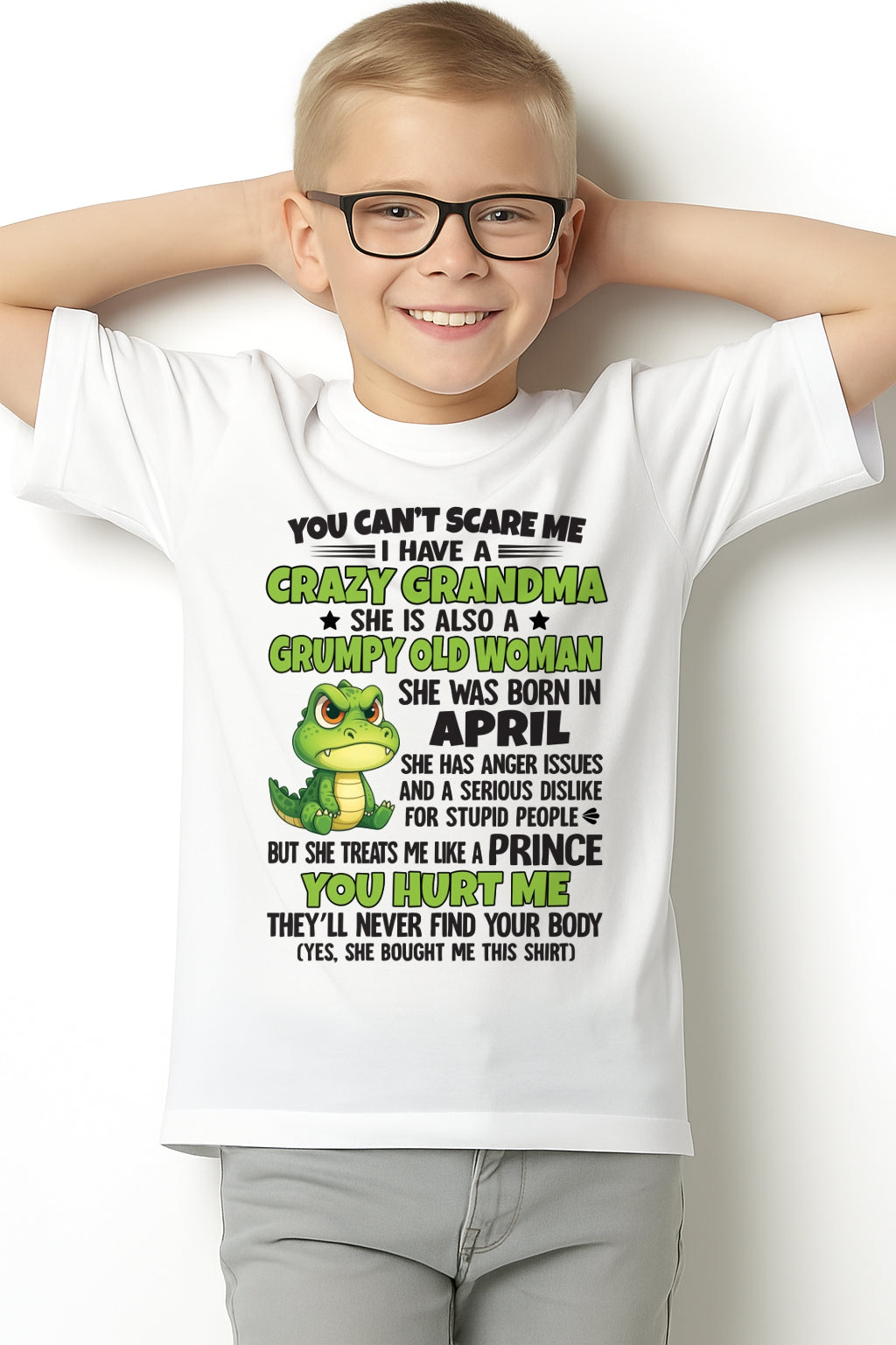 APRIL - YOU CAN'T SCARE ME - FOR GRANDSON - GIFT FROM GRANDMA - TRNN04 (SKU09-85-04)