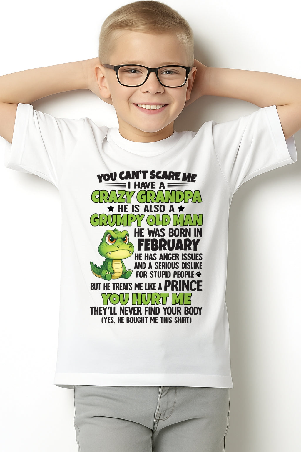 FEBRUARY - YOU CAN’T SCARE ME - GIFT FOR GRANDSON AND GRANDDAUGHTER FROM GRANDPA - TRNN02 (SKU09-121-02)