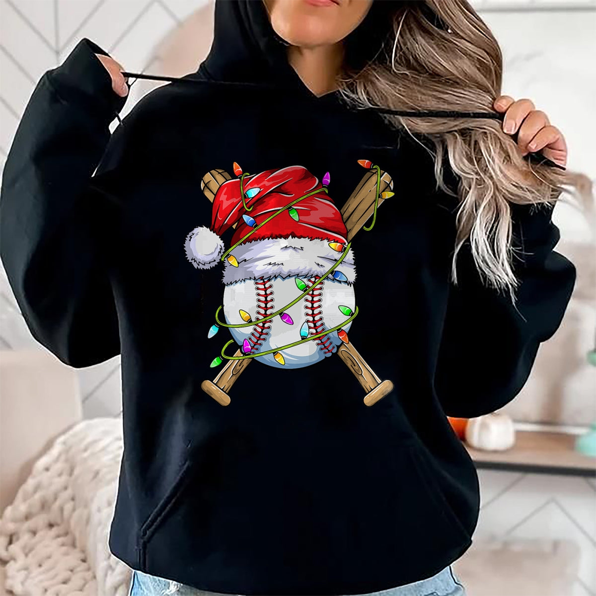 Christmas Shirts for Family, Funny christmas shirts, Christmas Unisex T-Shirt/Hoodie/Sweatshirt HLT00 - Santa Sports Design For Men Boys Christmas Baseball Player T-Shirt