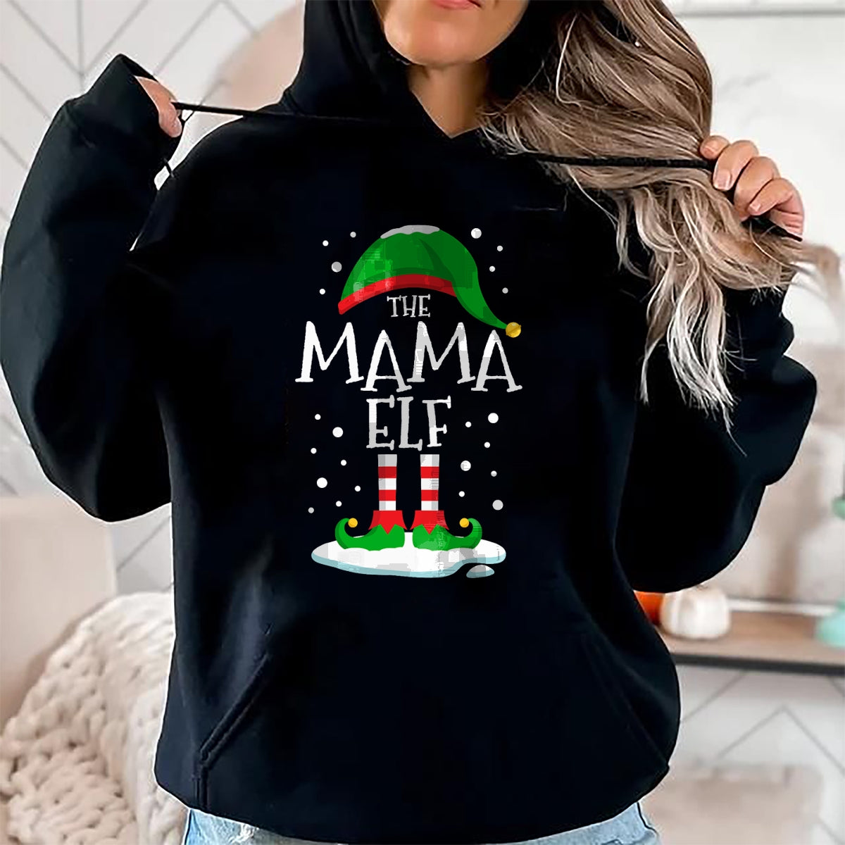 Christmas Shirts for Family, Funny christmas shirts, Christmas Unisex T-Shirt/Hoodie/Sweatshirt HLT00 - The Mama Elf Christmas Family Matching Xmas Mom Group Funny T-Shirt