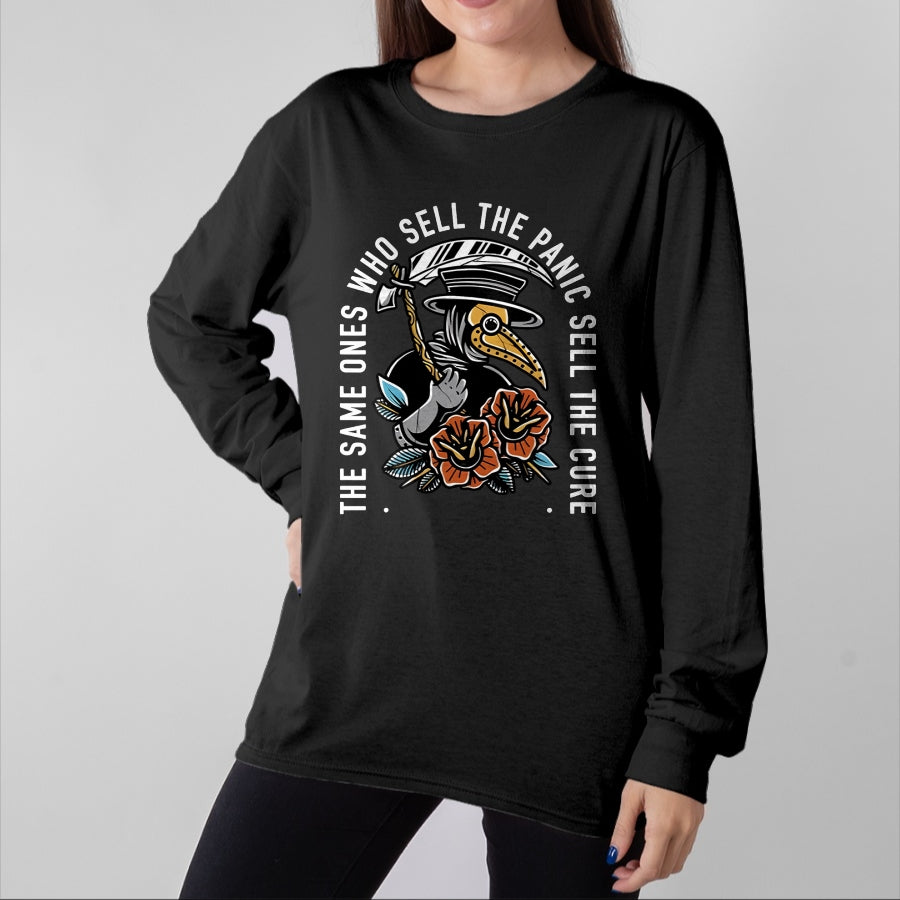 Best Doctor Shirt, Funny Doctor UnisexT-Shirt/Hoodie/Sweatshirt HLT00 - The Same Ones Who Sell The Panic Sell The Cure Plague Doctor T-Shirt