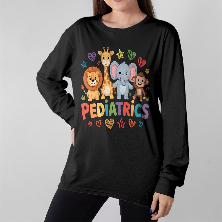 Best Doctor Shirt, Funny Doctor UnisexT-Shirt/Hoodie/Sweatshirt HLT00 - Pediatrics Jungle Animals Pediatric Nurse Doctor T-Shirt