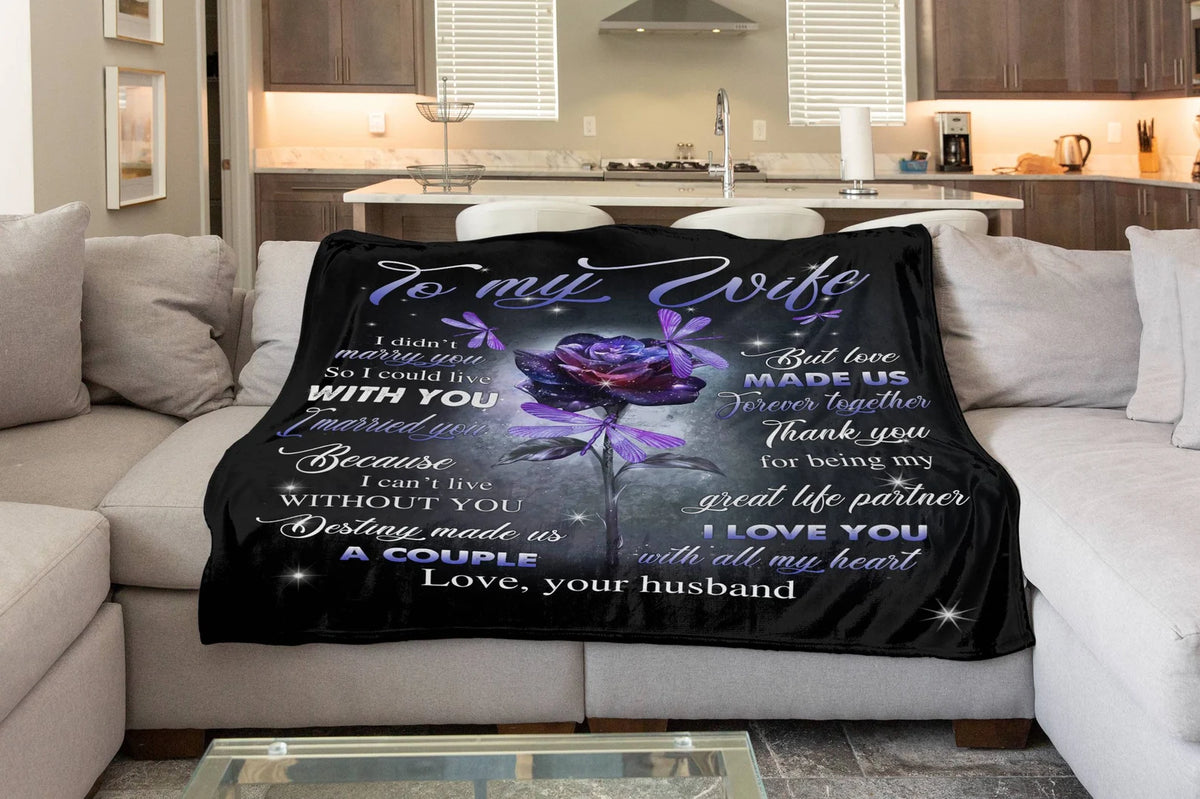 Special For Beautiful Wife Gift Blanket - From Husband (SKU26B-01-66)