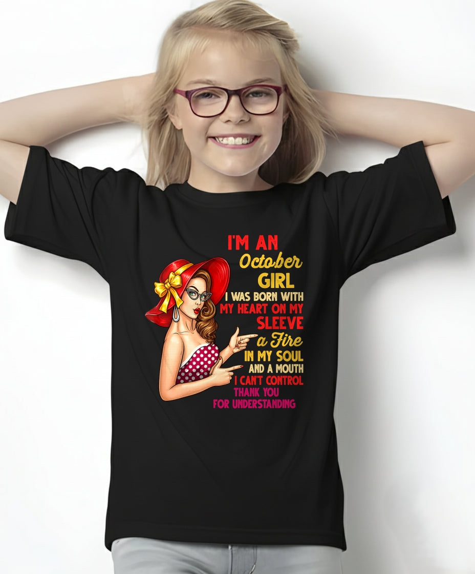OCTOBER QUEEN – Strong, Passionate & Unapologetically Bold - Birthday T Shirt For Woman - TRNN10 (SKU2603-254-10)