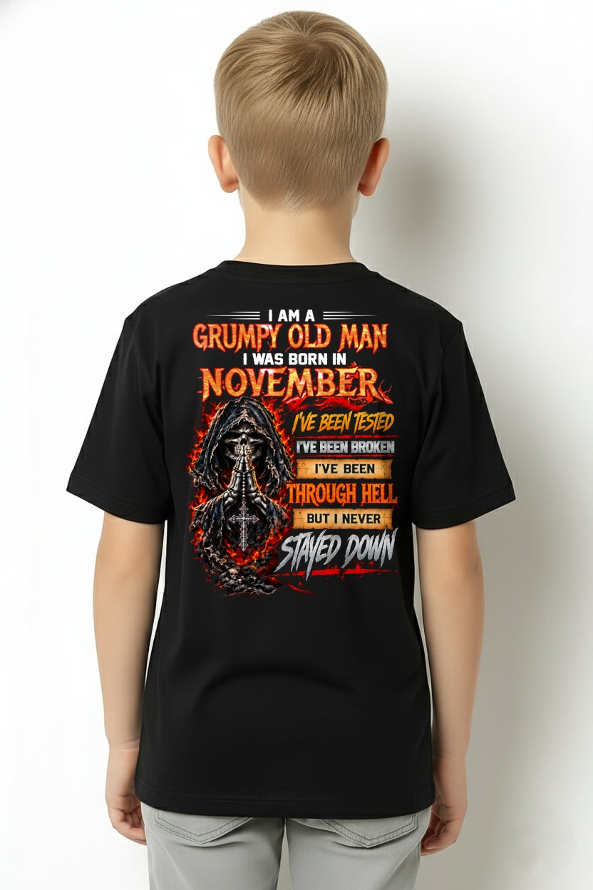 NOVEMBER - I Am a Grumpy Old Man - T Shirt For Strongman - TRNN11 (SKU2609-372-11)