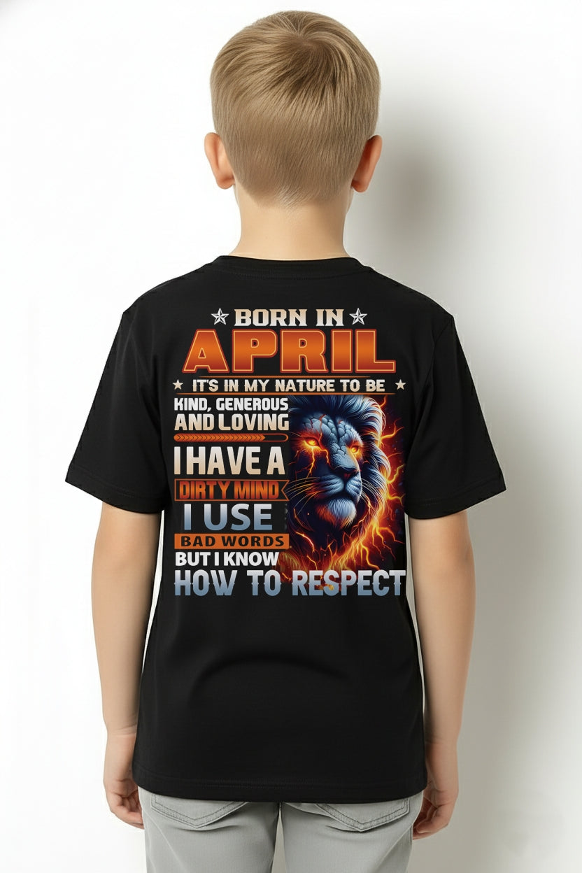APRIL - DIRTY MIND BUT KNOWS RESPECT - T SHIRT FOR STRONGMAN - TRNN04 (SKU08-84-04)