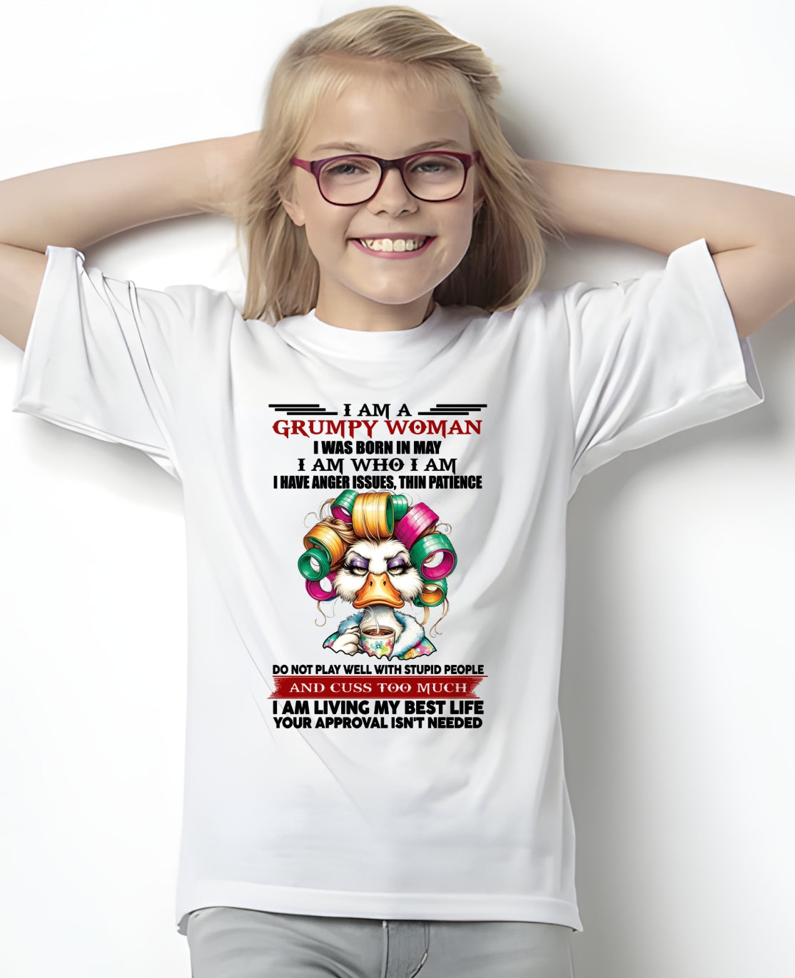 MAY - GRUMPY WOMAN - BIRTHDAY SHIRT FOR WOMEN - TRNN05 (SKU26T-01-22-05)