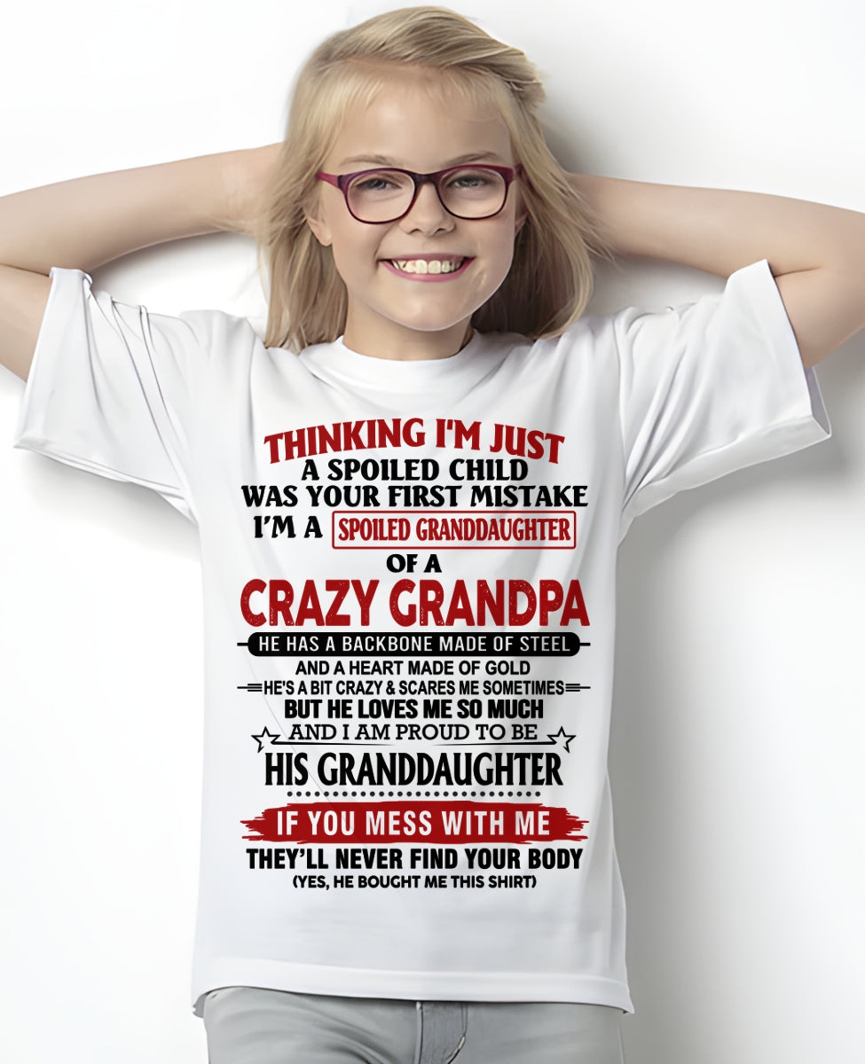 THINKING I’M JUST A SPOILED GRANDDAUGHTER OF A CRAZY GRANDPA - FROM GRANDPA - TRNN00 (SKU12-256-00)