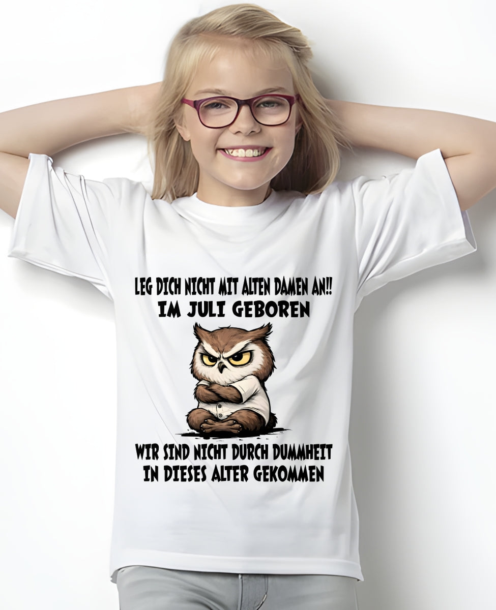 JULI – LEG DICH NICHT MIT ALTEN DAMEN AN!! – GEBURTSTAGS-T-SHIRT FÜR FRAUEN - DEU/TRNN07 (SKU2605-331-07)