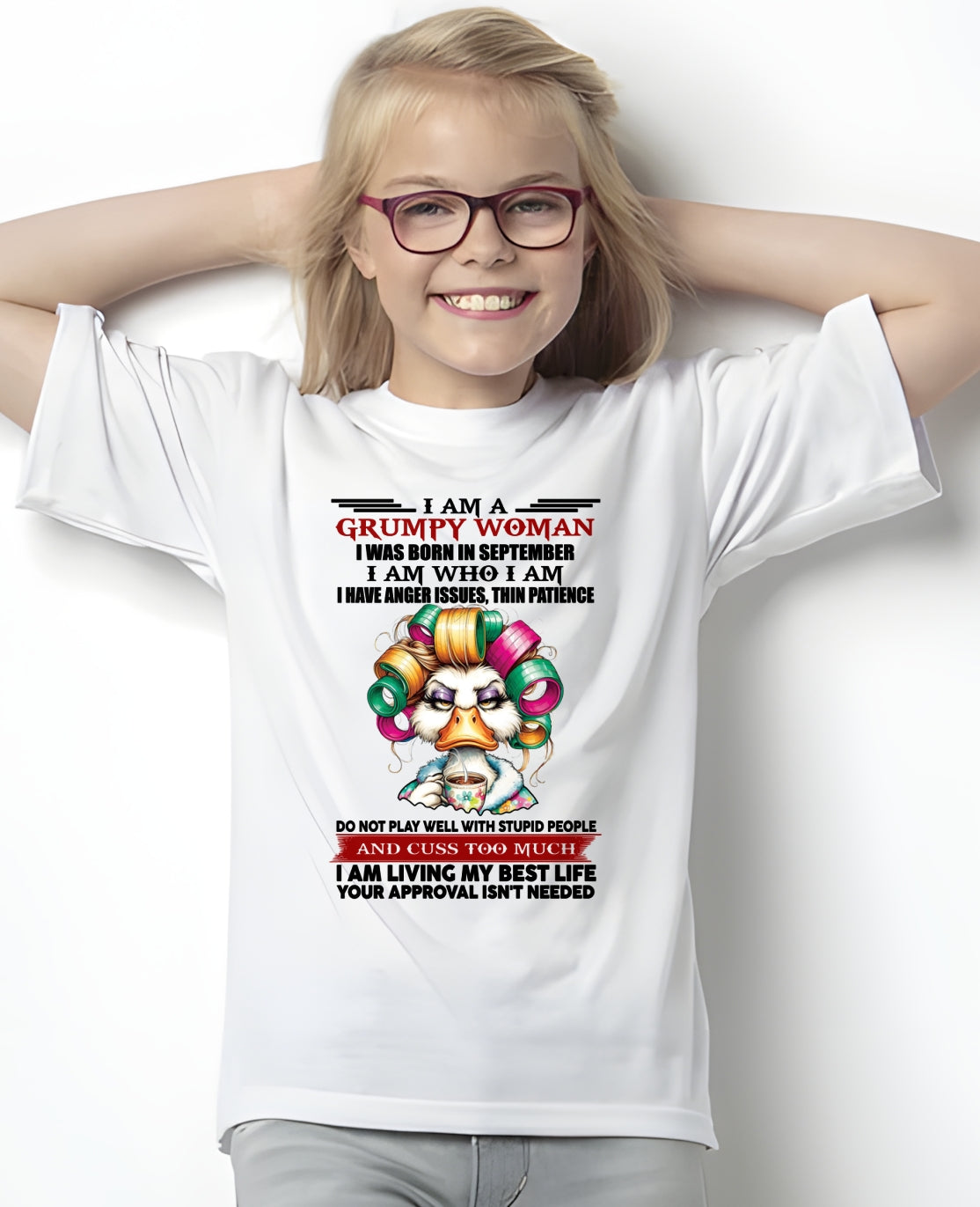 SEPTEMBER - GRUMPY WOMAN - BIRTHDAY SHIRT FOR WOMEN - TRNN09 (SKU26T-01-22-09)