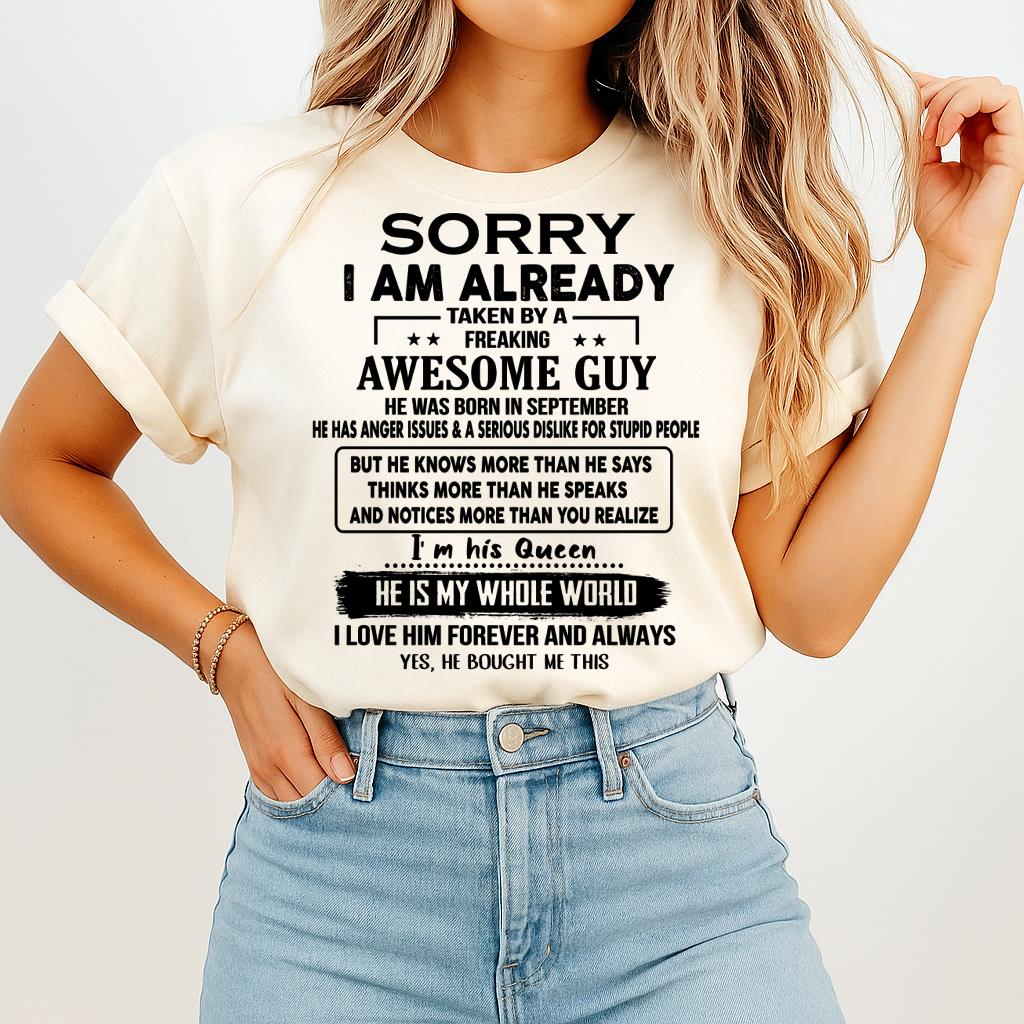 September - Awesome Guy - Perfect gift for your girlfriend or wife From Husband - TRNN09 (SKUT08-11-09)
