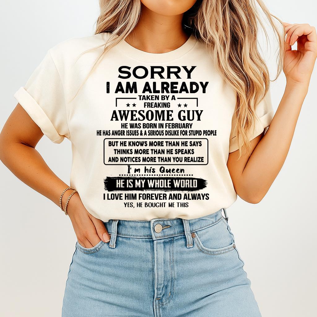 February - Awesome Guy - Perfect gift for your girlfriend or wife from Husband - TRNN02(SKUT08-11-02)