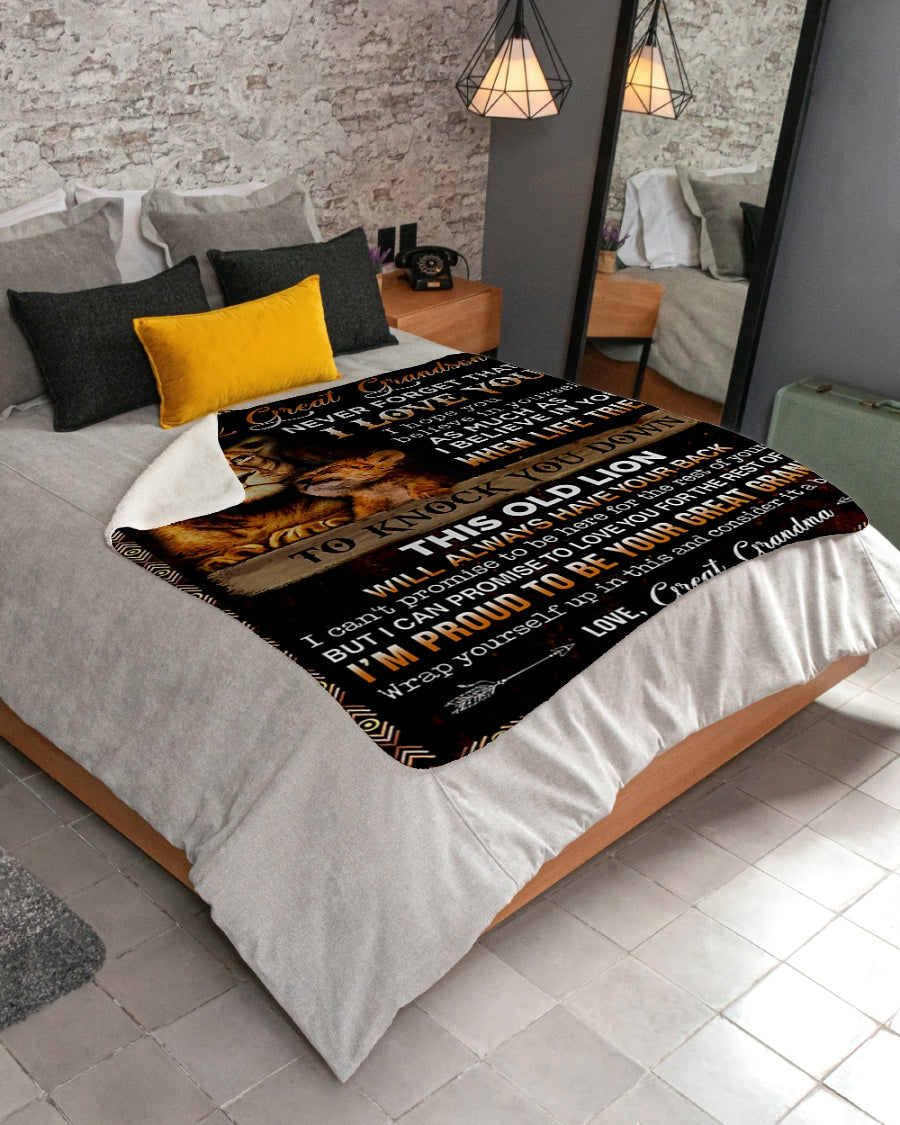 Special Gift For Your Great Grandson Blanket - From Great Grandma