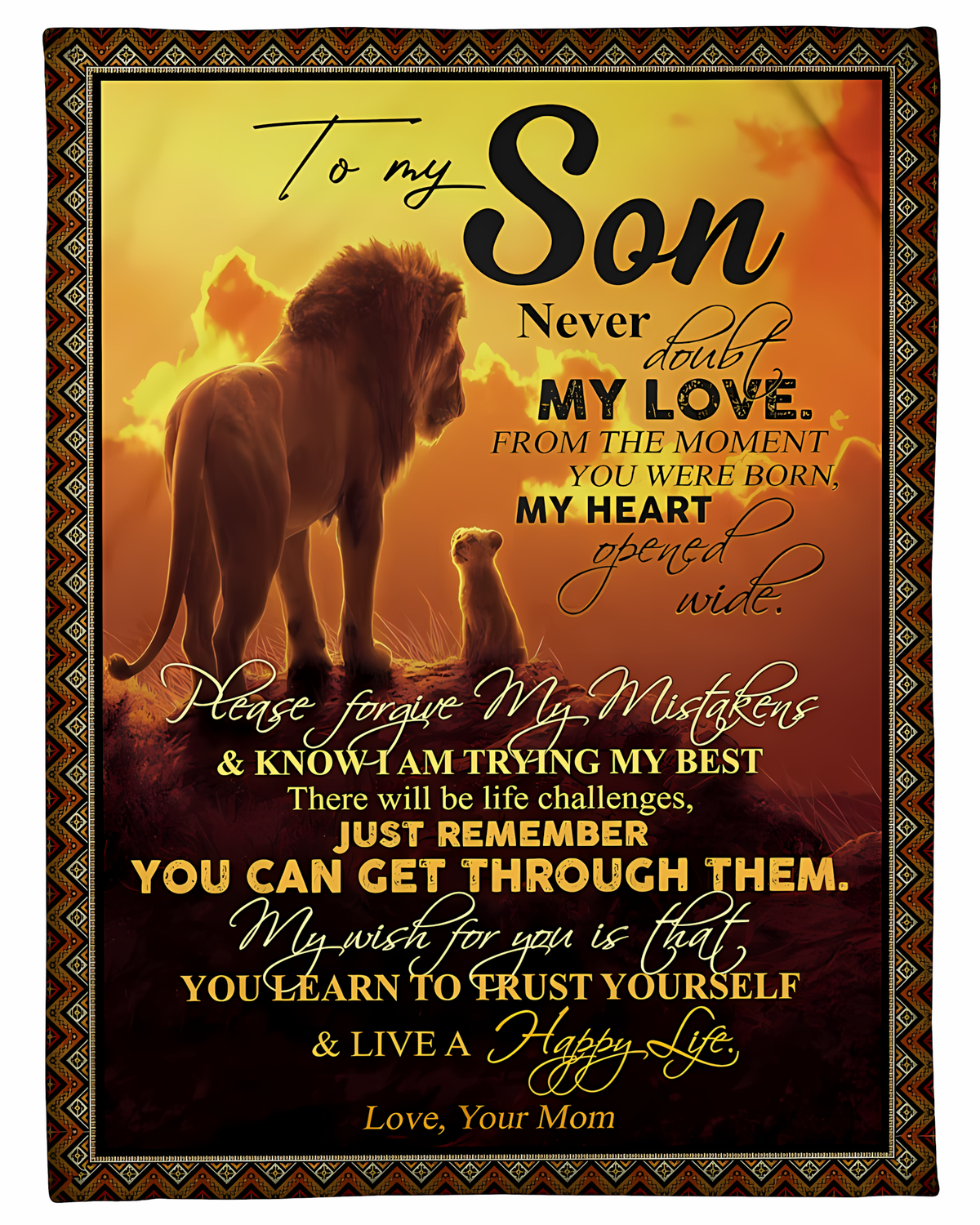 Special Gift For Your Son Blanket - From Mom