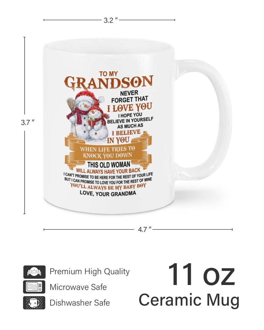 TO GRANDSON MUG 01 - GIFT FROM GRANDMA