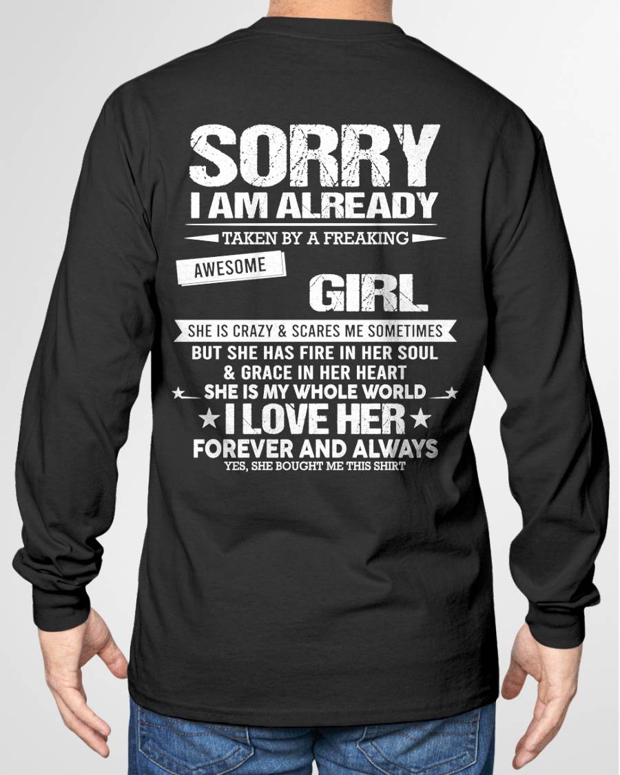 SORRY I AM ALREADY TAKEN BY A FREAKING AWESOME GIRL - FROM WIFE - TRNN00 (SKU12-298-00)