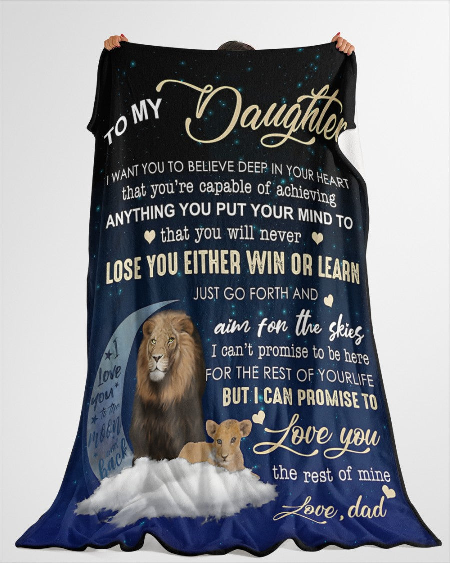 BLANKET FOR DAUGHTER - GIFT FROM DAD - COMFORT & WARMTH GIFT NTTD00