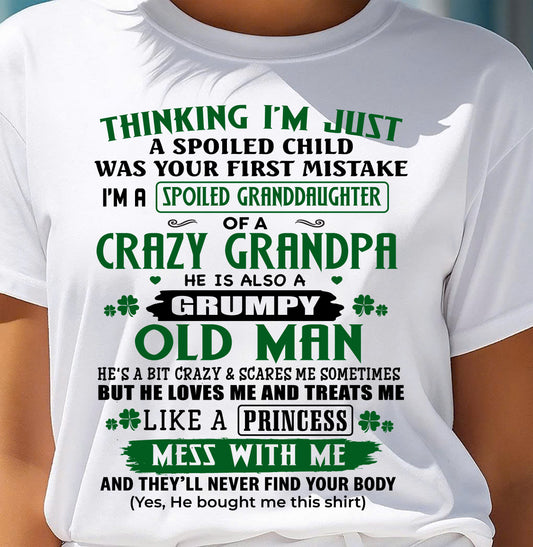 SPOILED GRANDDAUGHTER - GIFT FROM GRANDPA - TRNN00 (SKU2602-118-00)