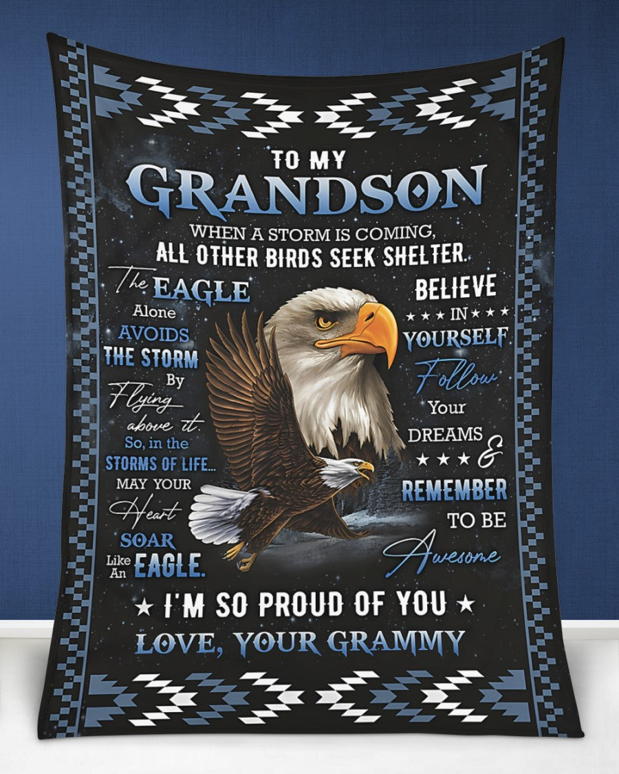 Special Gift For Your Grandson Blanket - From Grammy (SKUB07-45)