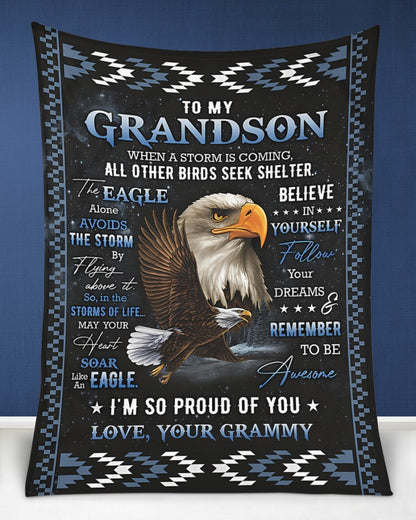 Special Gift For Your Grandson Blanket - From Grammy (SKUB07-45)