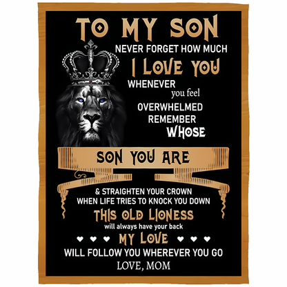 Special Gift For Your Son Blanket - From Mom