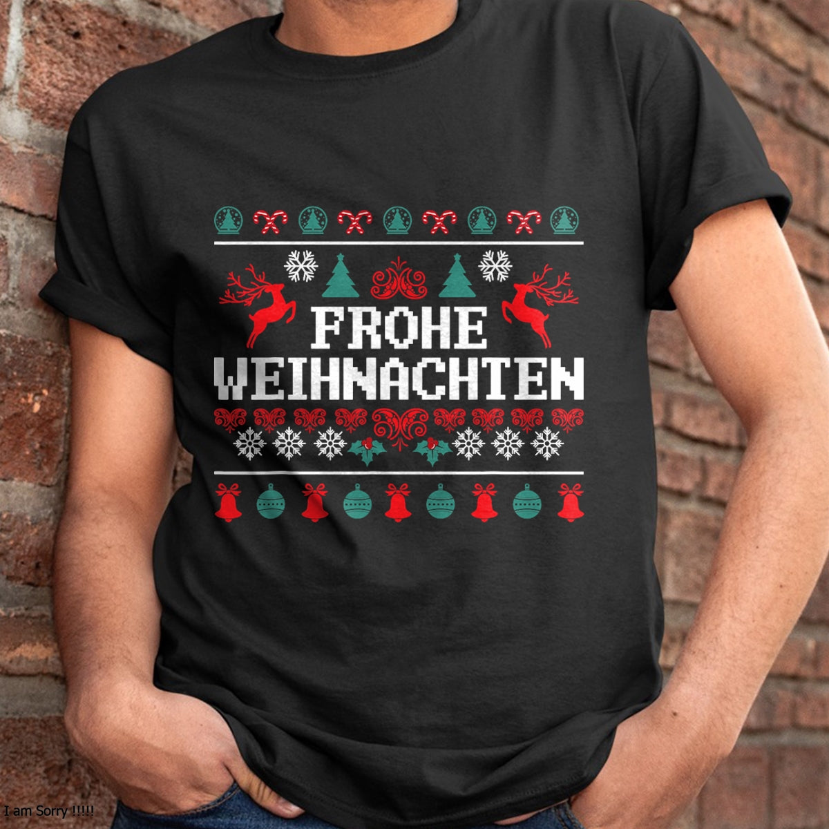 Christmas Shirts for Family, Funny christmas shirts, Christmas Unisex T-Shirt/Hoodie/Sweatshirt HLT00 - Frohe Weihnachten German Merry Christmas Holidays Germany T-Shirt