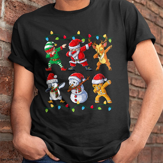 Christmas Shirts for Family, Funny christmas shirts, Christmas Unisex T-Shirt/Hoodie/Sweatshirt HLT00 - Dabbing Santa Elf Friends Christmas Boys Girls Men Xmas Dab T-Shirt