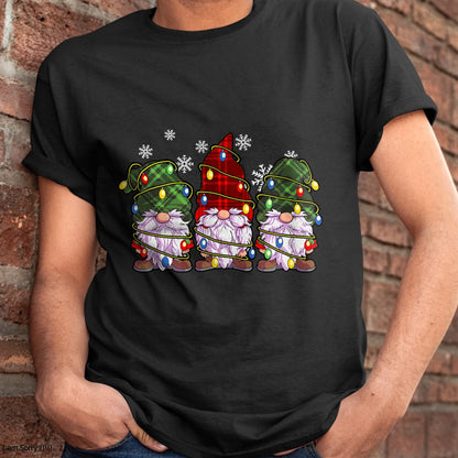 Christmas Shirts for Family, Funny christmas shirts, Christmas Unisex T-Shirt/Hoodie/Sweatshirt HLT00 - Three Gnomes Men Women Buffalo Plaid Red Christmas T-Shirt