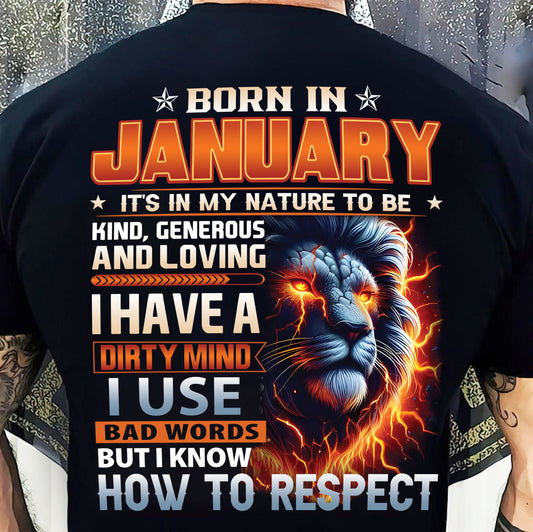 JANUARY - DIRTY MIND BUT KNOWS RESPECT - T SHIRT FOR STRONGMAN - TRNN01 (SKU08-84-01)