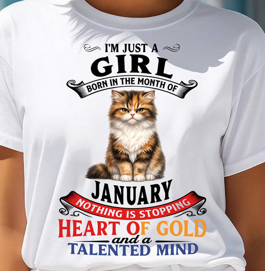 JANUARY - NOTHING IS STOPPING THIS FLAMING SOUL - Birthday T Shirt For Woman - TRNN01 (SKU2605-74-01)
