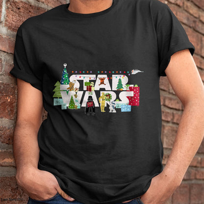 Christmas Shirts for Family, Funny christmas shirts, Christmas Unisex T-Shirt/Hoodie/Sweatshirt HLT00 - Star Wars Christmas Logo Holiday Celebration T-Shirt