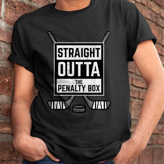 Christmas Shirts for Family, Funny christmas shirts, Christmas Unisex T-Shirt/Hoodie/Sweatshirt HLT00 - Ice Hockey Straight Outta Penalty Box Funny Men Boys Kids T-Shirt