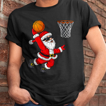 Christmas Santa Claus Dunking A Basketball Boys Kids Xmas T-Shirt - Christmas Unisex T-Shirt/Hoodie/Sweatshirt - TRNN00