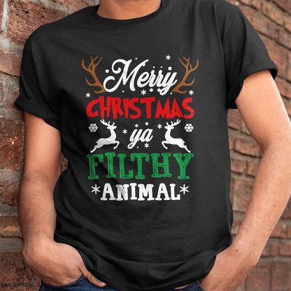 Merry Christmas Animal Filthy Ya Xmas Pajama T-Shirt - Christmas Unisex T-Shirt/Hoodie/Sweatshirt - TRNN00