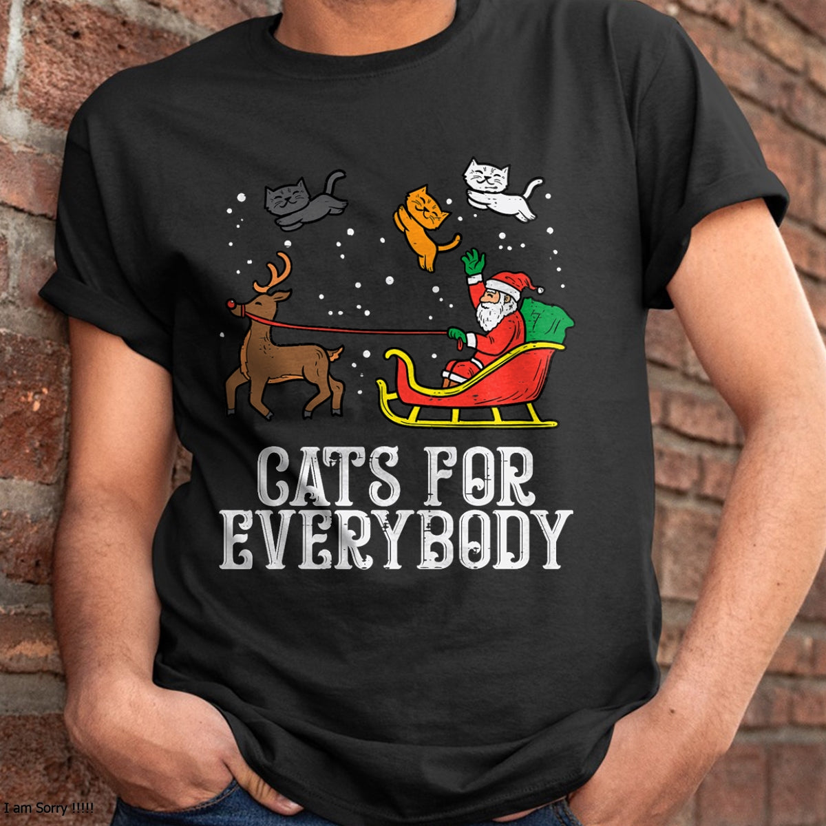 Christmas Shirts for Family, Funny christmas shirts, Christmas Unisex T-Shirt/Hoodie/Sweatshirt HLT00 - Cats For Everybody Christmas Cat Funny Xmas Women Santa T-Shirt