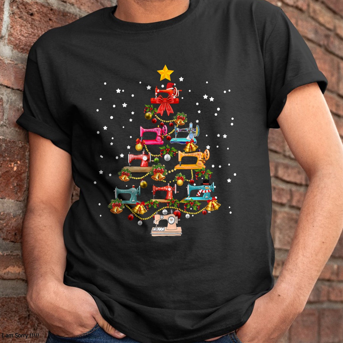 Christmas Shirts for Family, Funny christmas shirts, Christmas Unisex T-Shirt/Hoodie/Sweatshirt HLT00 - Funny Sewing Machine Christmas Tree Christmas Ornament Women T-Shirt