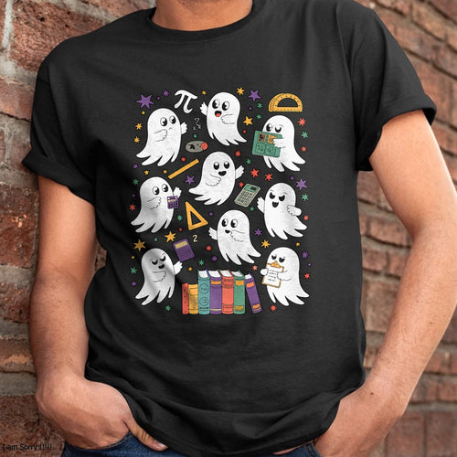 Hallowen Shirts for Family, Funny hallowen shirts, Hallowen Unisex T-Shirt/Hoodie/Sweatshirt HLT00 - Halloween Math Teacher Ghost Math Teacher Spooky Halloween T-Shirt