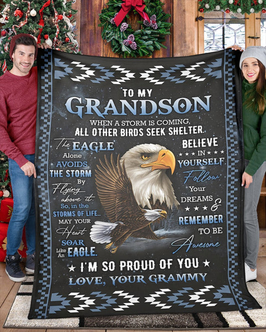Special Gift For Your Grandson Blanket - From Grammy (SKUB07-45)