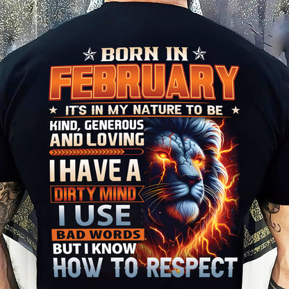 FEBRUARY - DIRTY MIND BUT KNOWS RESPECT - T SHIRT FOR STRONGMAN - TRNN02 (SKU08-84-02)