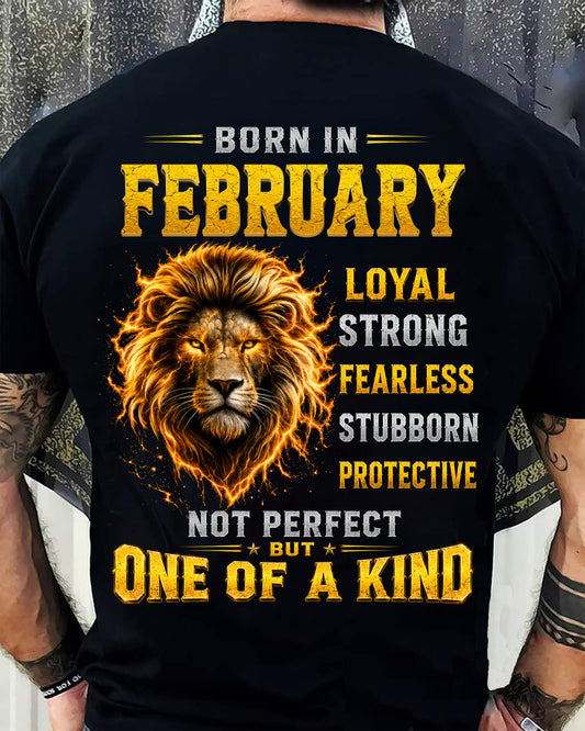 FEBRUARY GUY - NOT PERFECT BUT ONE OF A KIND - T SHIRT FOR STRONGMAN - TRNN02 (SKU2608-34-02)