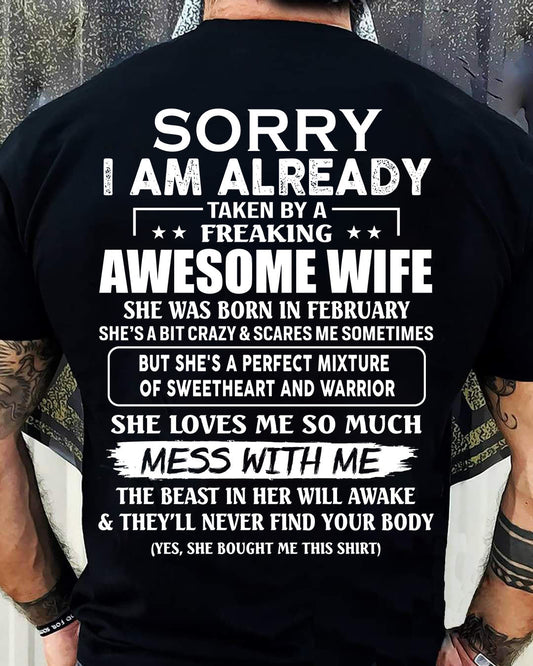wife February - Perfect gift for husband from wife - TRNN02 (SKU68-86-02)