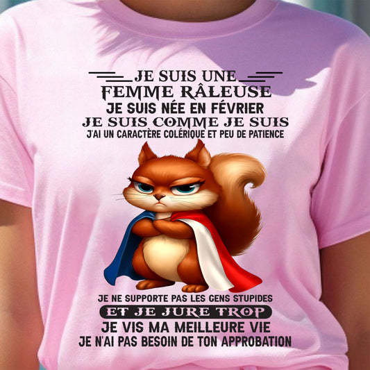 FÉVRIER - FEMME GRINCHEUSE - CADEAU D’ANNIVERSAIRE POUR FEMME - FMA/FR - TRNN02 (SKU09-87-02)