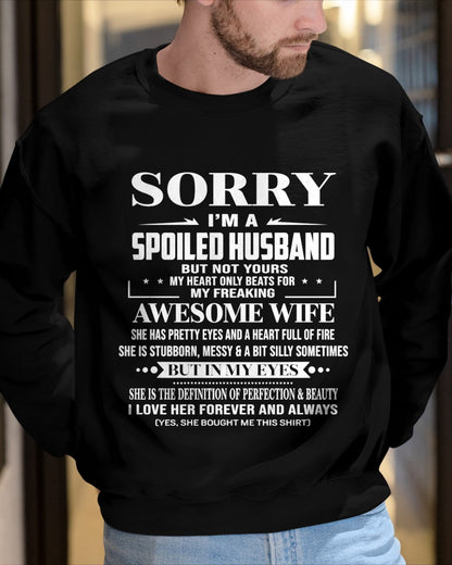 I'm A Spoiled Husband Of Awesome Wife - Perfect Gift For Your Husband From Wife - TRNN00 (SKU12-268-00)