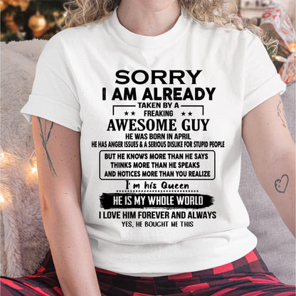 April - Awesome Guy - Perfect gift for girlfriend or wife  From Husband - TRNN04 (SKUT08-11-04)