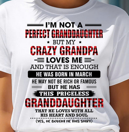 MARCH - PRICELESS GRANDDAUGHTER - FROM GRANDPA - TRNN03 (SKU2608-446-03)