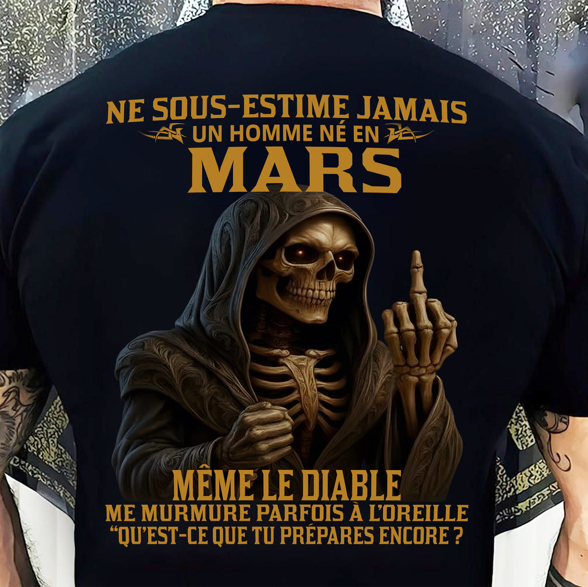 NE SOUS-ESTIME JAMAIS UN HOMME NÉ EN MARS Fr12 - TRNN03 - MALE (SKU12-305-03)