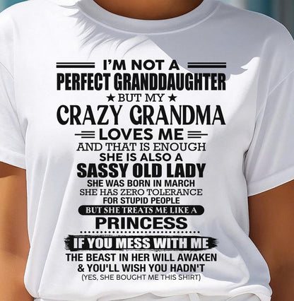 MARCH - I'M NOT A PERFECT GRANDDAUGHTER - FROM GRANDMA - TRNN03 (SKU2607-189-03)