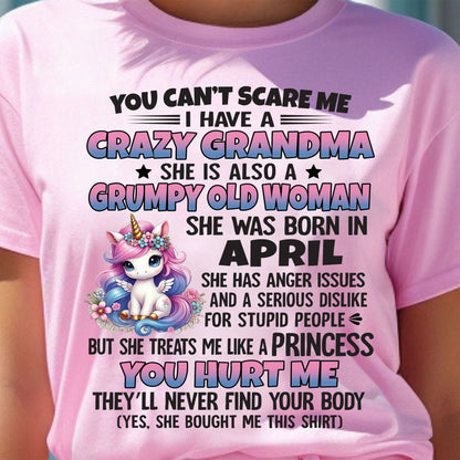 APRIL - YOU CAN'T SCARE ME - GIFT FROM GRANDMA FOR GRANDDAUGHTER - TRNN04 (SKU09-106-04)